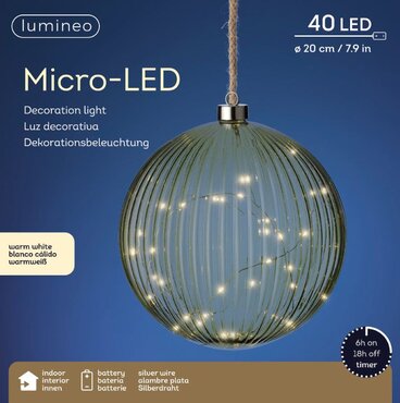 Micro LED Ball Green Large Battery operated - image 2