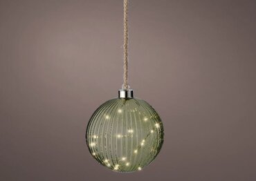 Micro LED Ball Green Med Battery operated - image 1