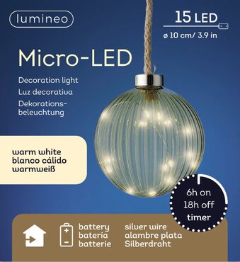 Micro LED Ball Green Small Battery operated - image 2