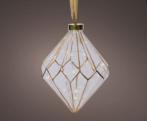 Micro LED Diamond Clear w/Gold Lattice Battery operated - image 1