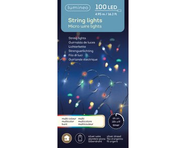 Micro Wire Battery String Lights (Multicoloured, Silver Wire) - image 3