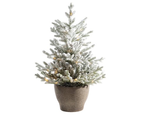 Norway Snowy Potted Pre-Lit Artificial Christmas Tree (4ft 90cm) - image 1