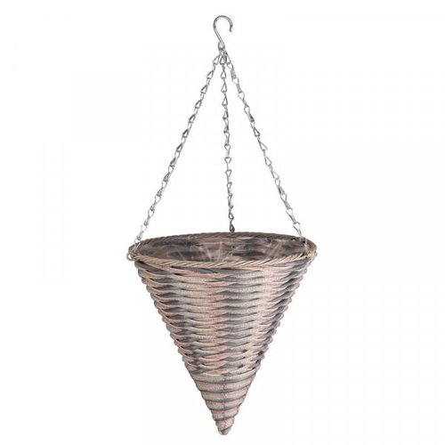 Oceana Faux Rattan Cone 14" - image 1