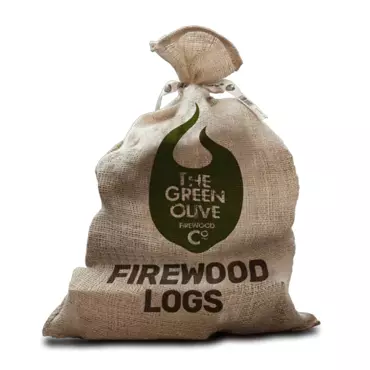 Olive Firewood Hessian Bag