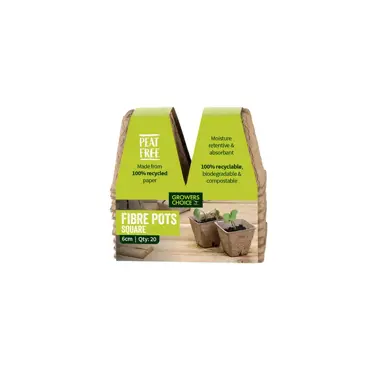 Peat Free 6cm Pots Square 20Pk UK - image 1