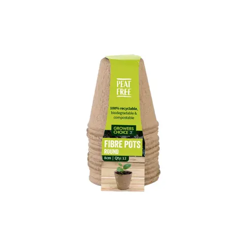 Peat Free 8cm Pots Round 12Pk UK - image 1