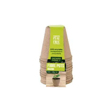 Peat Free 8cm Pots Round 12Pk UK - image 1