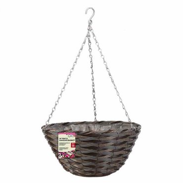 Pinto Faux Rattan Basket 14" - image 1