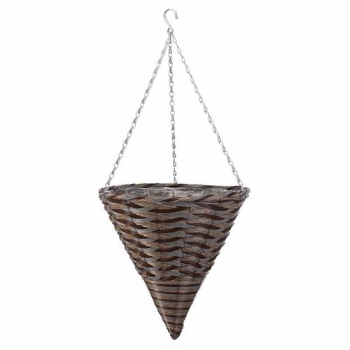 Pinto Faux Rattan Cone 14" - image 1