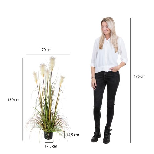 Plume Grass Foxtail White Artificial Plant - image 5