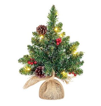 Pre-Lit Creston Tree with Jute base 10L 30cm