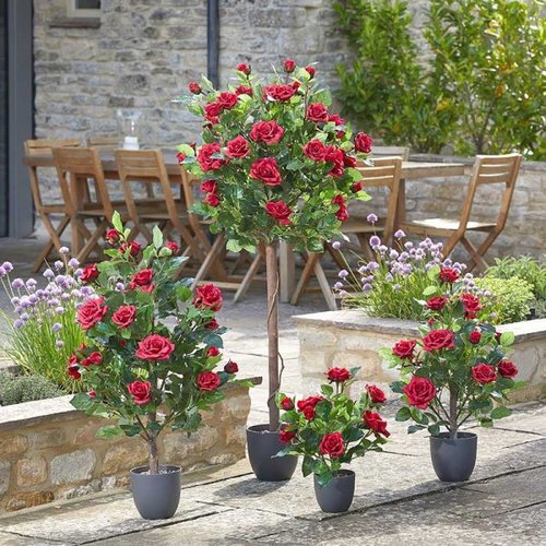 Faux Regent's Rose Ruby Red 40cm - image 2