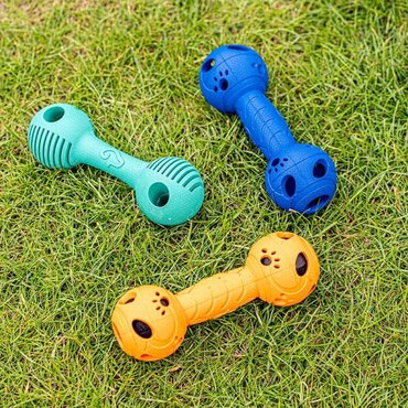 Rubber Dumbbell for Treats - image 1