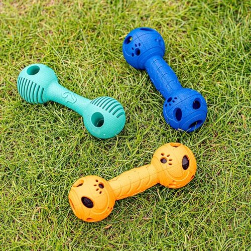 Rubber Squeaky Ball Dumbbell - image 1