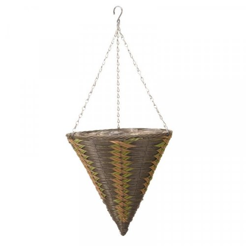 Safari Faux Rattan Cone 14" - image 1