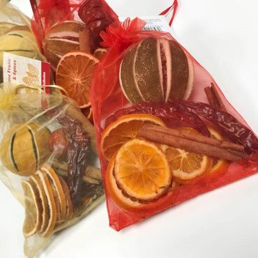 Scented Festive Fruits Small Organza Bag