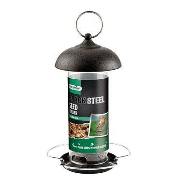 Seed Feeder Black Steel Large