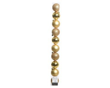 Shatterproof Ball x 10 Gold 6cm - image 1