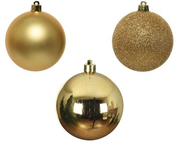 Shatterproof Ball x 10 Gold 6cm - image 3