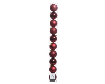 Shatterproof Ball x 10 Oxblood 6cm - image 1