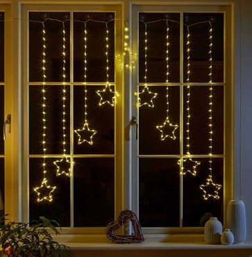 Star Curtain Lights - Warm White