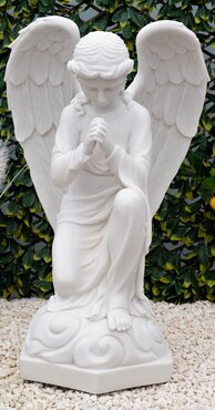 Statue Praying Angel White