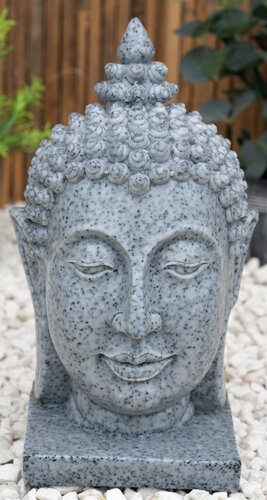 Thai Buddha Head Medium Grey