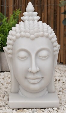 Thai Buddha Head Medium White