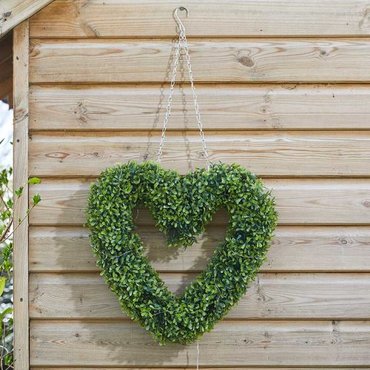 Faux Topiary Boxwood Heart - image 1