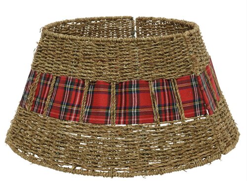 Tree Ring Sea Grass with hinge & red tartan band Small 57cm - image 1