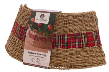 Tree Ring Sea Grass with hinge & red tartan band large 70cm - image 2