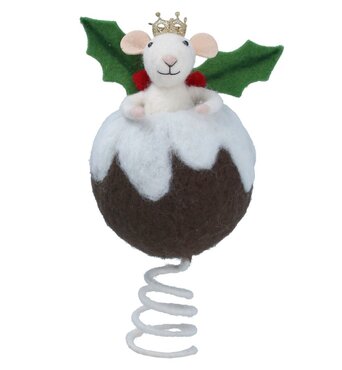 Tree Top Christmas Pudding w/Mouse