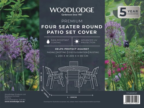 Woodlodge 4 Seater Round Patio Set Cover