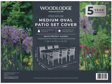 Woodlodge Medium Oval Patio Set Cover