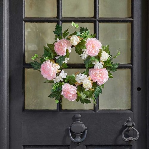 Faux Wreath Peony Whirl 40cm - image 1