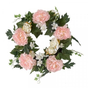 Faux Wreath Peony Whirl 40cm - image 2