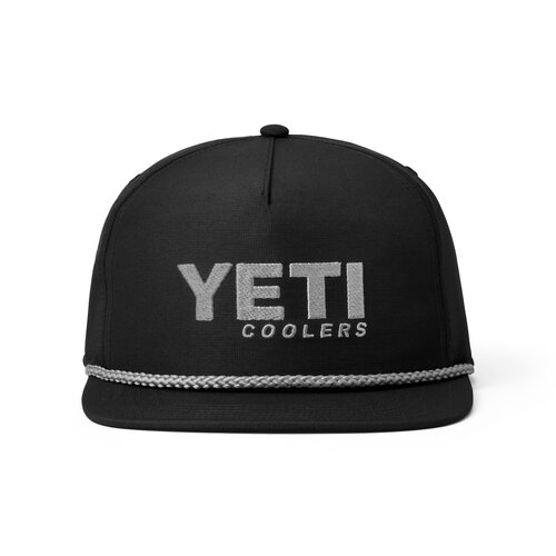 YETI Black Flat Brim Rope Hat