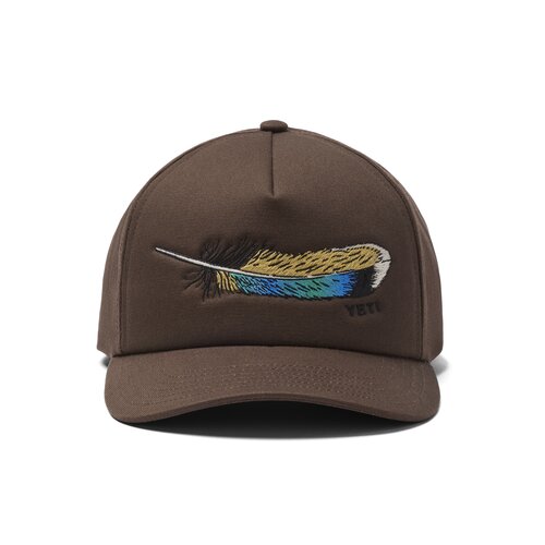 YETI Brown Woven Flat Brim Snapback