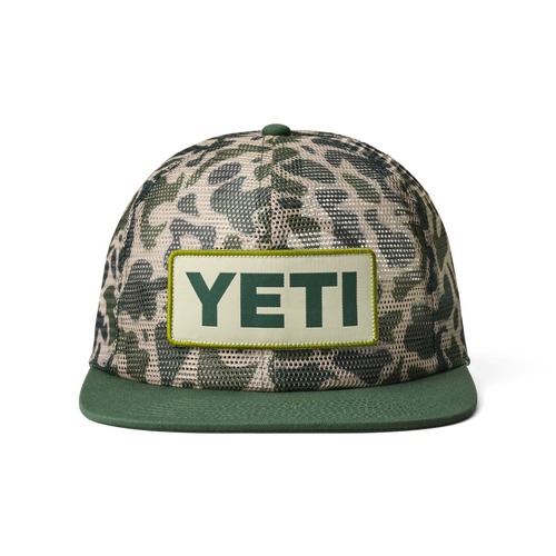 YETI Camo Flat Brim Mesh Hat