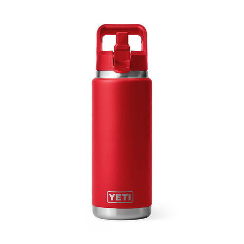 YETI Rambler 26oz Colour Straw Bottle Rescue Red